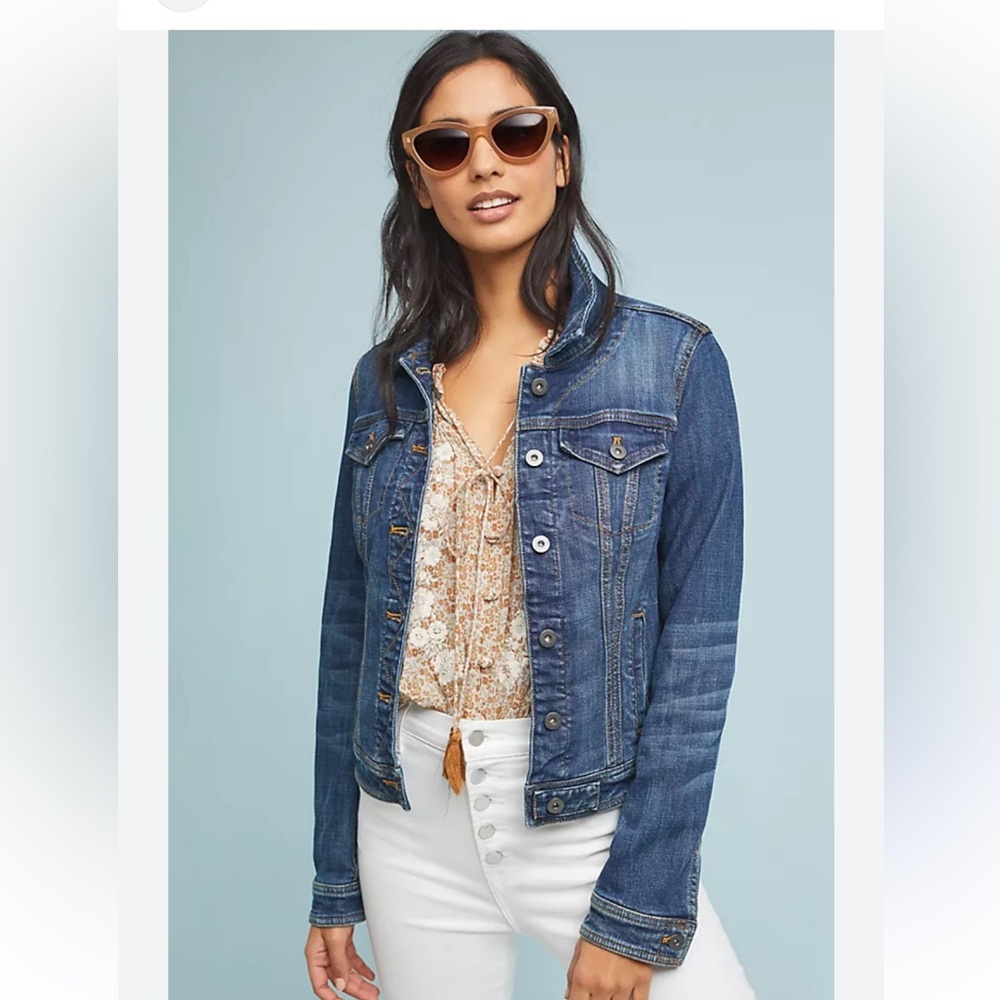 Anthropologie Pilcro And The Letterpress Cotton Stretch Denim Jean Jacket - Picture 3 of 12
